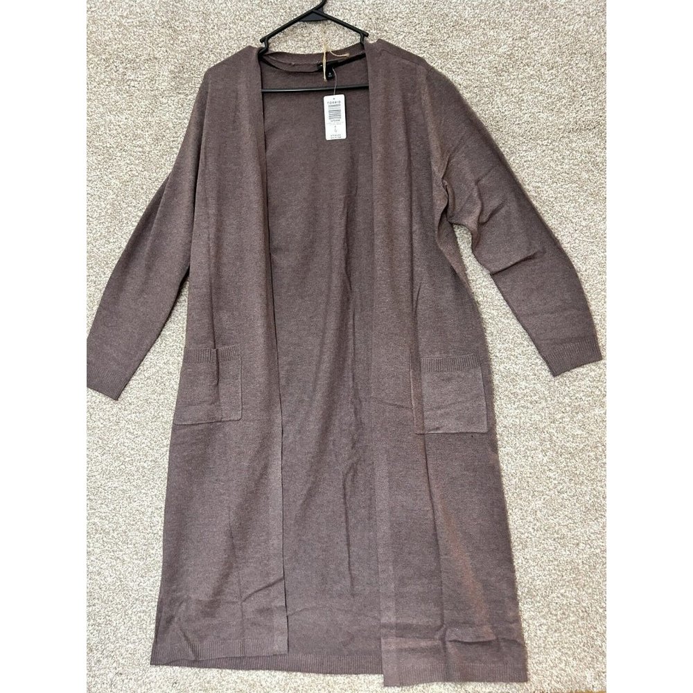 Torrid Long Sleeve Soft Yarn Duster Cardigan Brown/Purple Size Large (0)